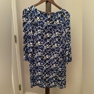 J Crew Mercantile Blue White Floral Dress Women’s Size Small
